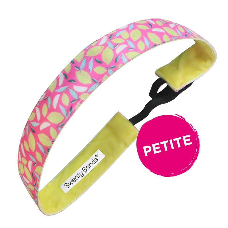 Petite | Lemonade | Pink, Yellow | 1 Inch Sweaty Bands Non Slip Headband