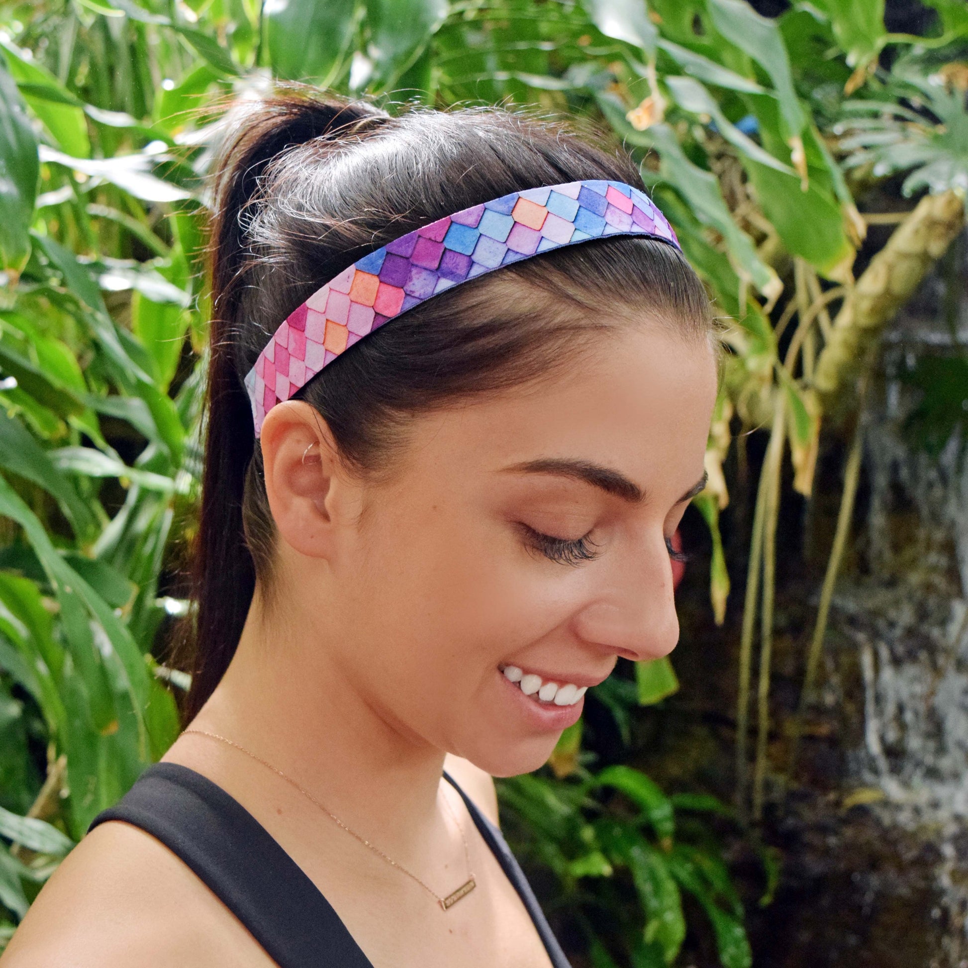 Petite | Mermaid Hair Don't Care | 1 Inch Sweaty Bands Non Slip Headband
