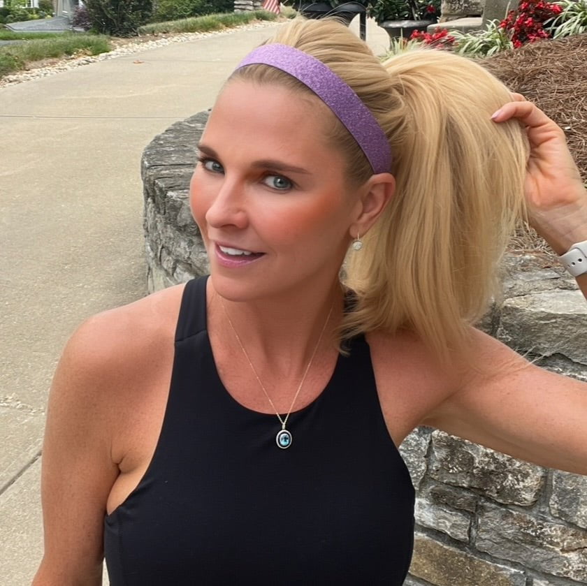 *Petite | Metallic Shimmer | 1 Inch Sweaty Bands Non Slip Headband