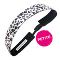 Petite | Snow Leopard | White, Black | 1 Inch Sweaty Bands Non Slip Headband