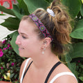 Petite | Stay Trippy | Black, Pink | 1 Inch Sweaty Bands Non Slip Headband