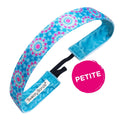 Petite | Stay Trippy | Blue, Pink | 1 Inch Sweaty Bands Non Slip Headband