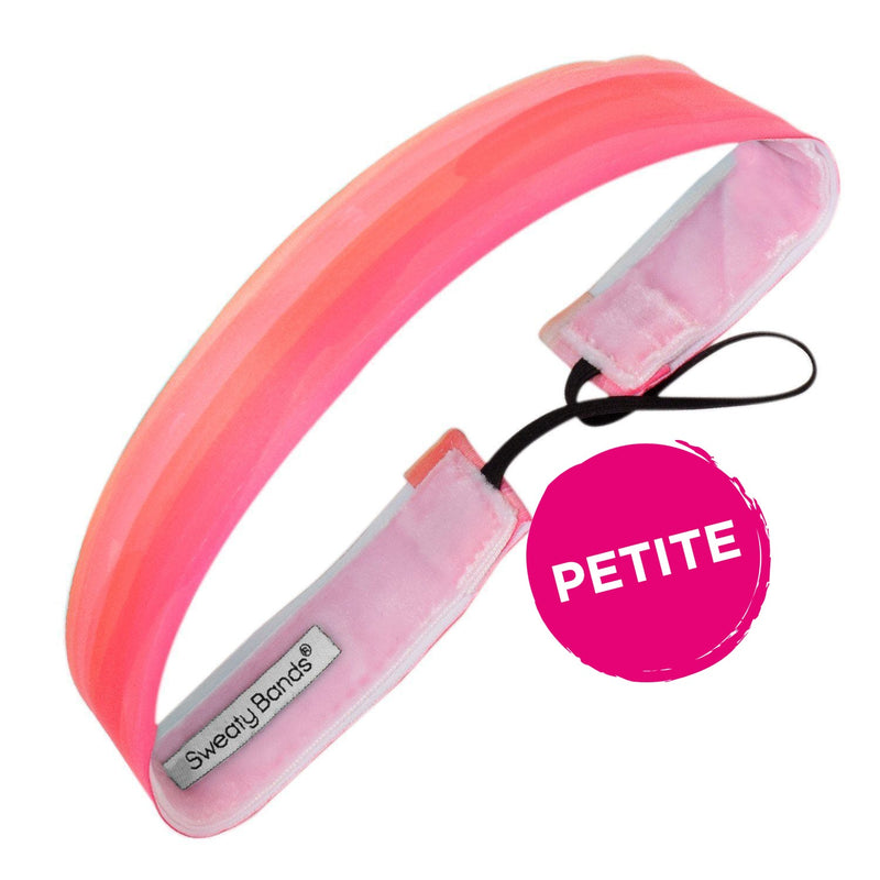 Petite | Watercolors | Pink | 1 Inch Sweaty Bands Non Slip Headband