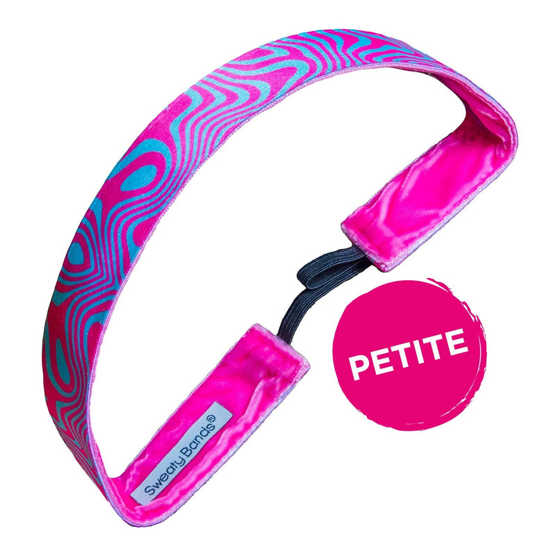 Petite | Wiggle It | Pink, Turquoise | 1 Inch Sweaty Bands Non Slip Headband