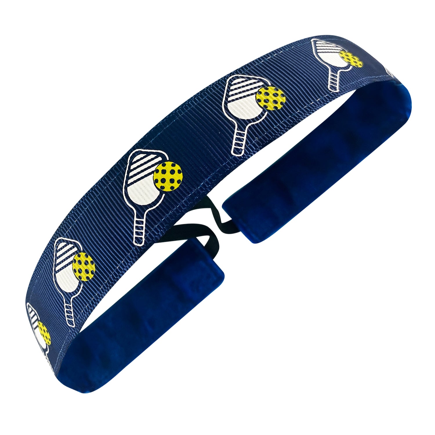 Pickleball | Dink and Destroy | Blue, White, Yellow | 1 Inch Sweaty Bands Non Slip Headband