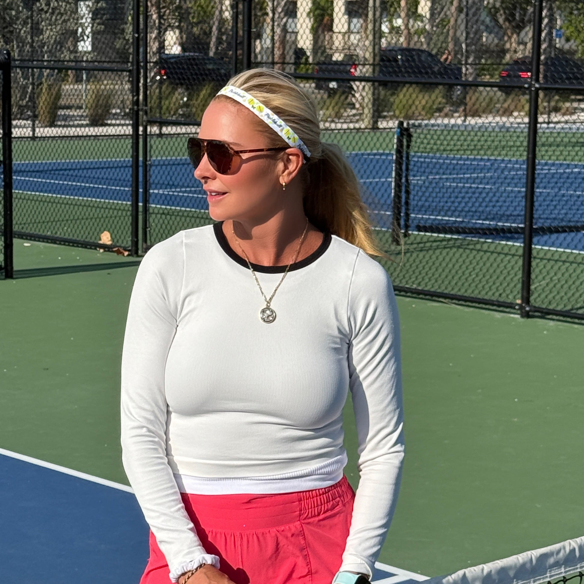 Pickleball | Script and Rackets | White, Black Yellow | 5/8 Inch Sweaty Bands Non Slip Headband