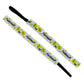 Pickleball | Script and Rackets | White, Black Yellow | 5/8 Inch Sweaty Bands Non Slip Headband