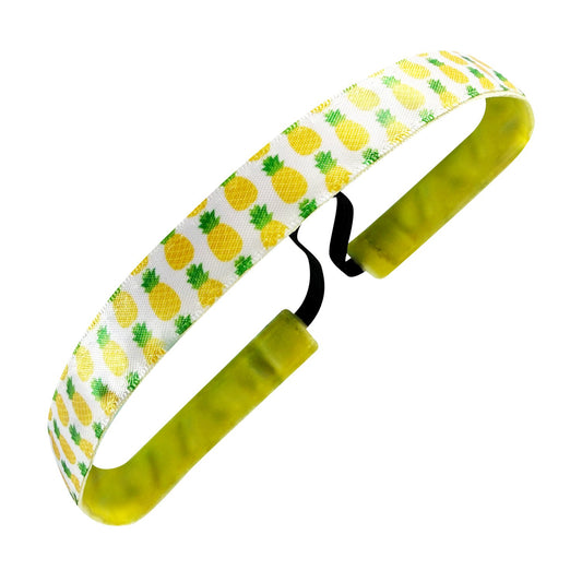 Pineapple of My Eye | White, Yellow, Green | 5/8 Inch Sweaty Bands Non Slip Headband
