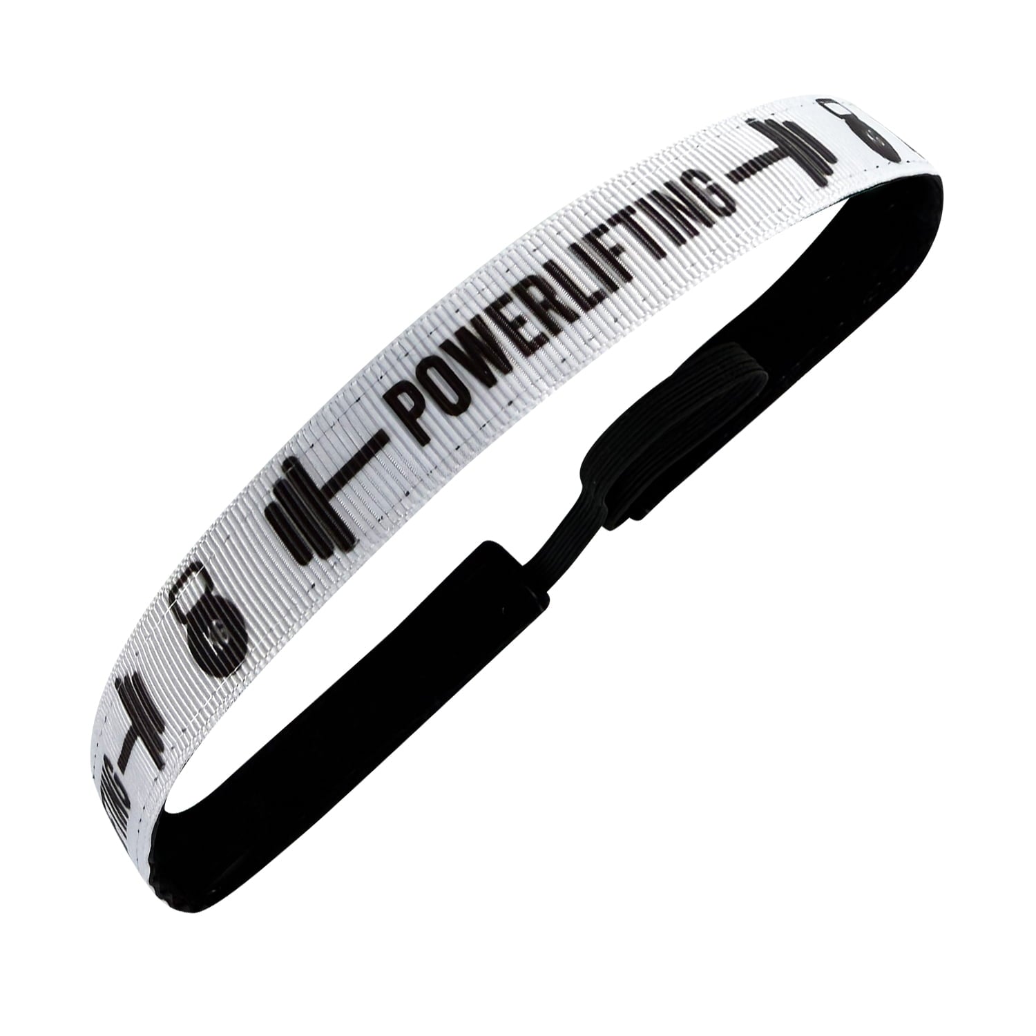 Powerlifting Weights | White, Black | 5/8 Inch Sweaty Bands Non Slip Headband