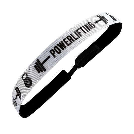 Powerlifting Weights | White, Black | 5/8 Inch Sweaty Bands Non Slip Headband