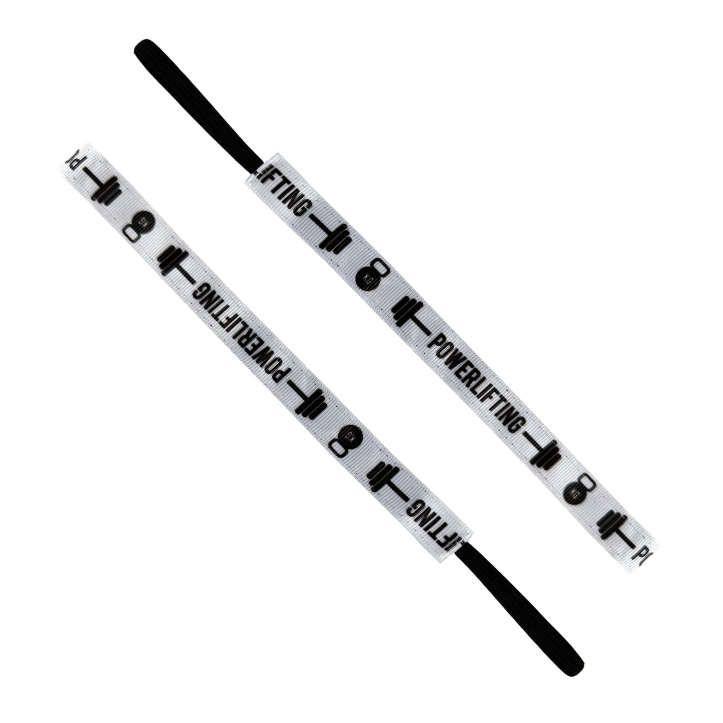Powerlifting Weights | White, Black | 5/8 Inch Sweaty Bands Non Slip Headband