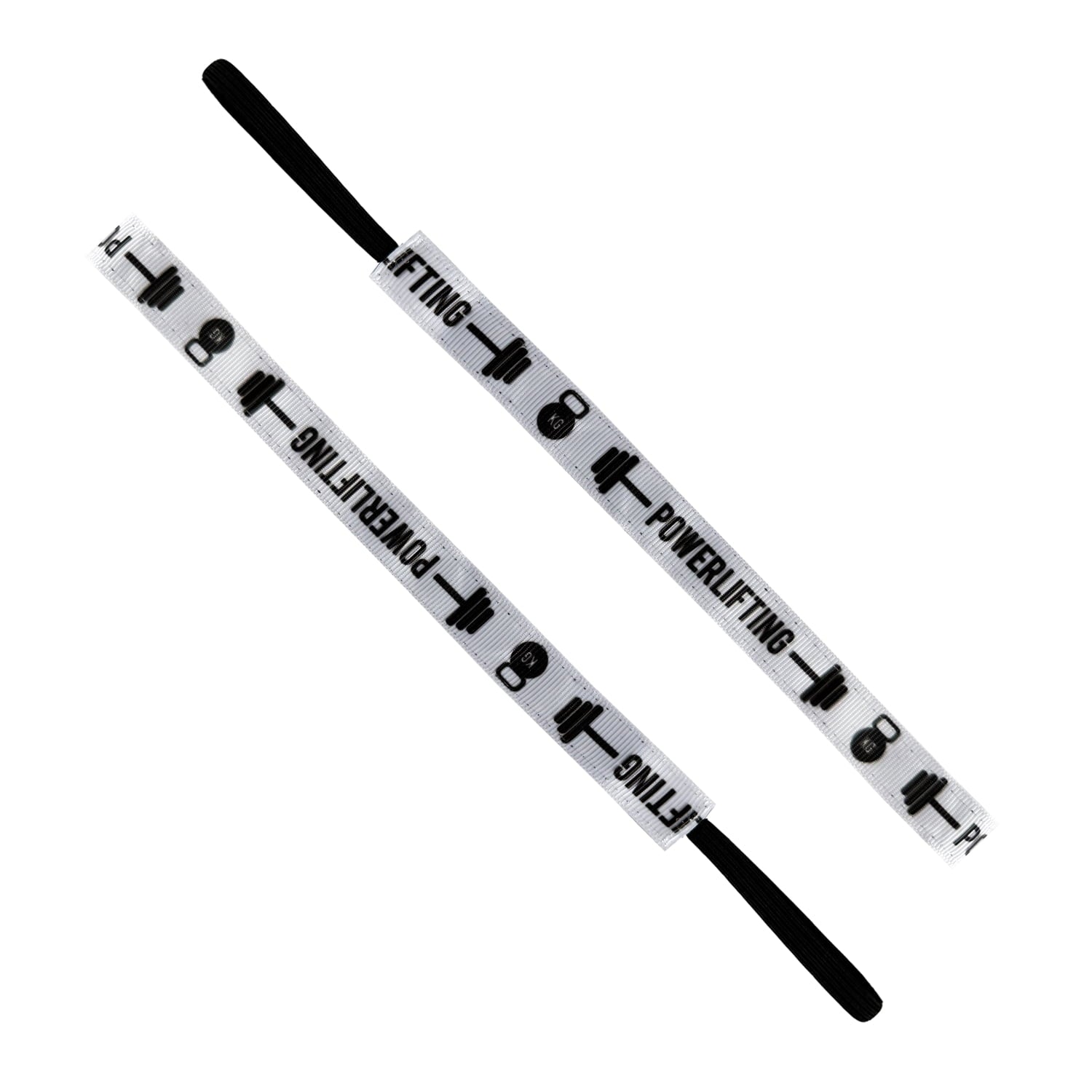 Powerlifting Weights | White, Black | 5/8 Inch Sweaty Bands Non Slip Headband