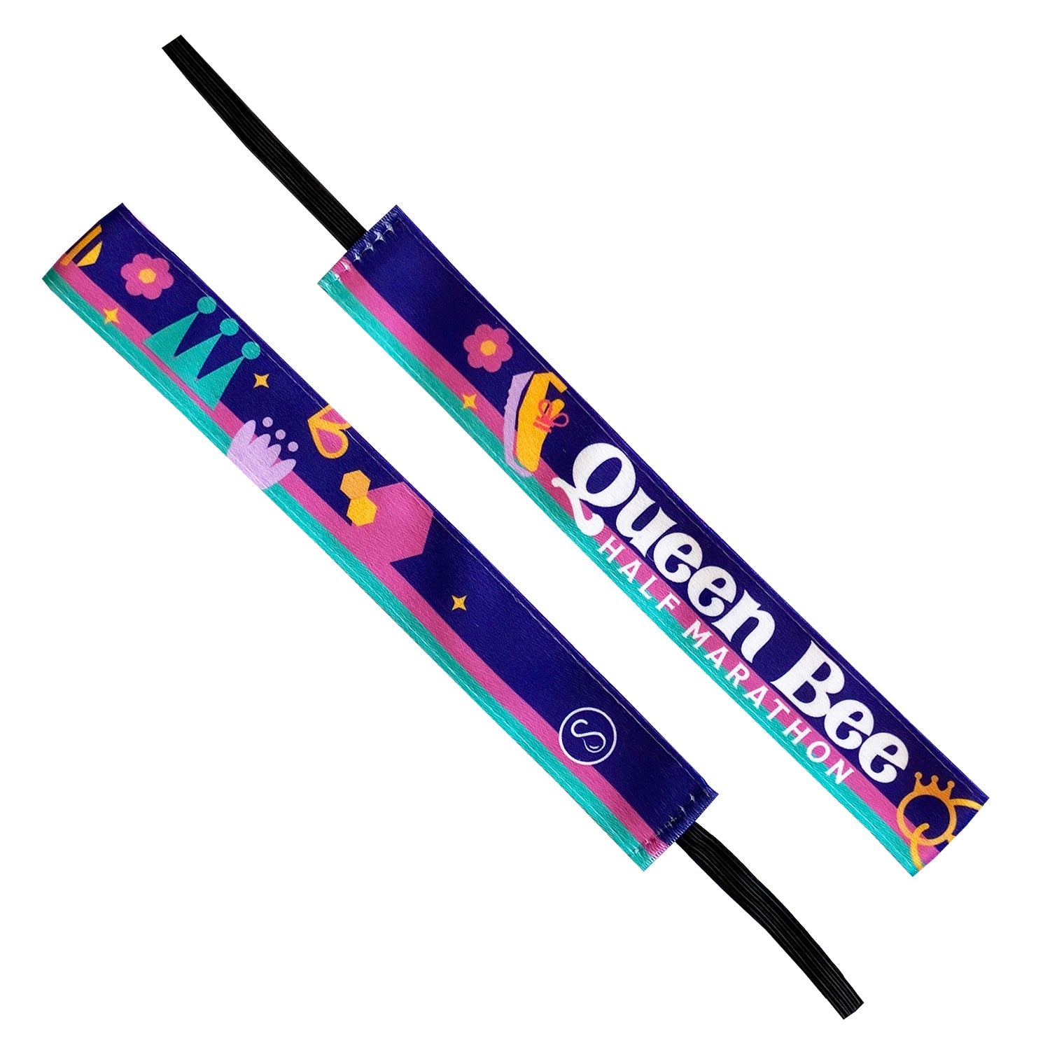 Queen Bee | Purple, Green, Multi | 1 Inch Sweaty Bands Non Slip Headband