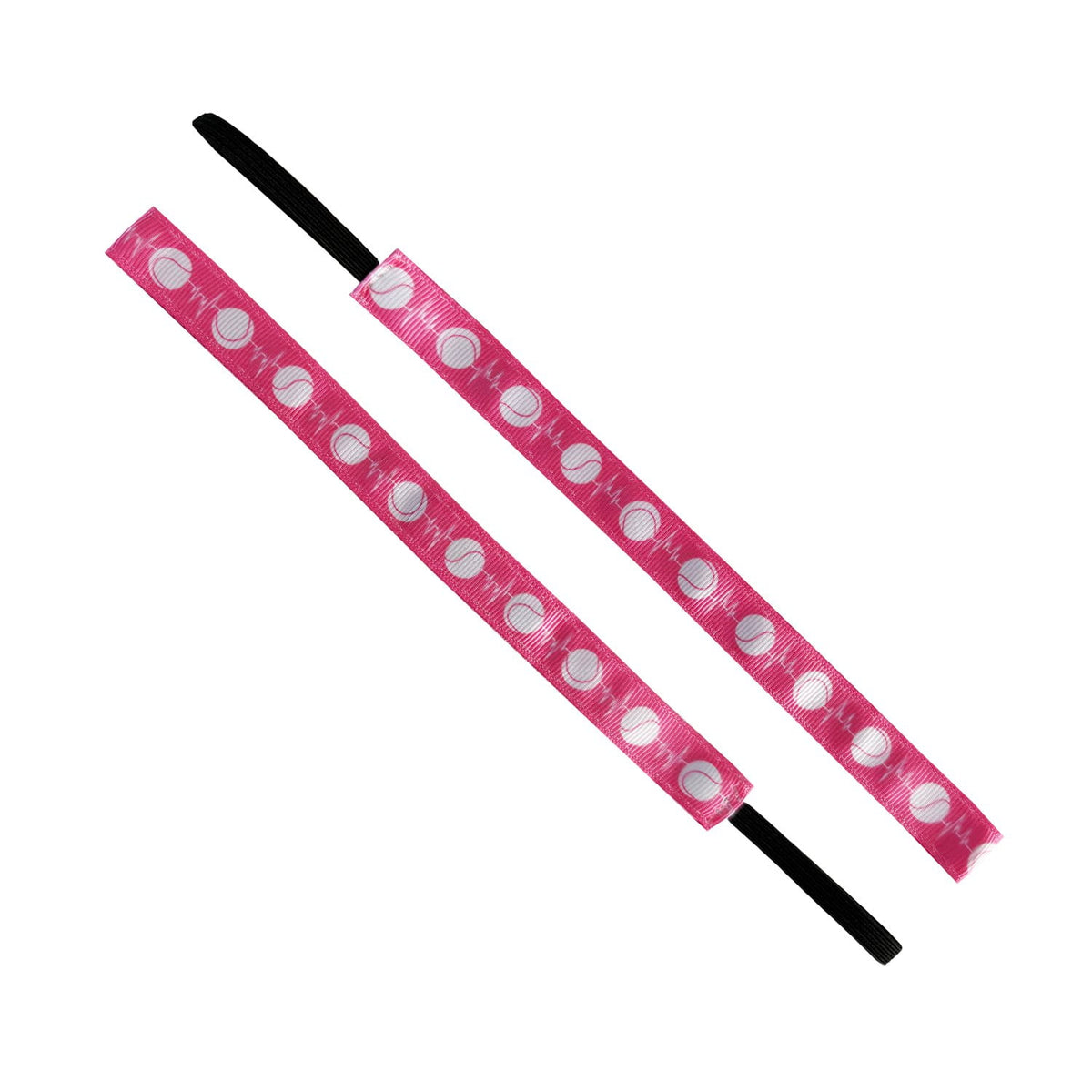 Rally Rhythm | Tennis | Pink, White | 5/8 Inch Sweaty Bands Non Slip Headband