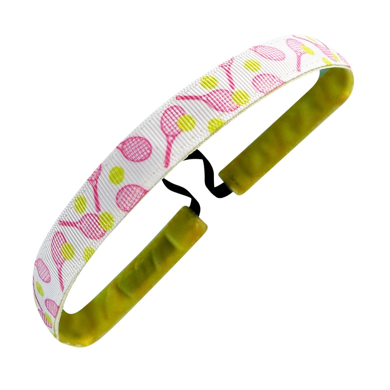 Ready for a Rally Tennis | White, Pink | 5/8 Inch Sweaty Bands Non Slip Headband