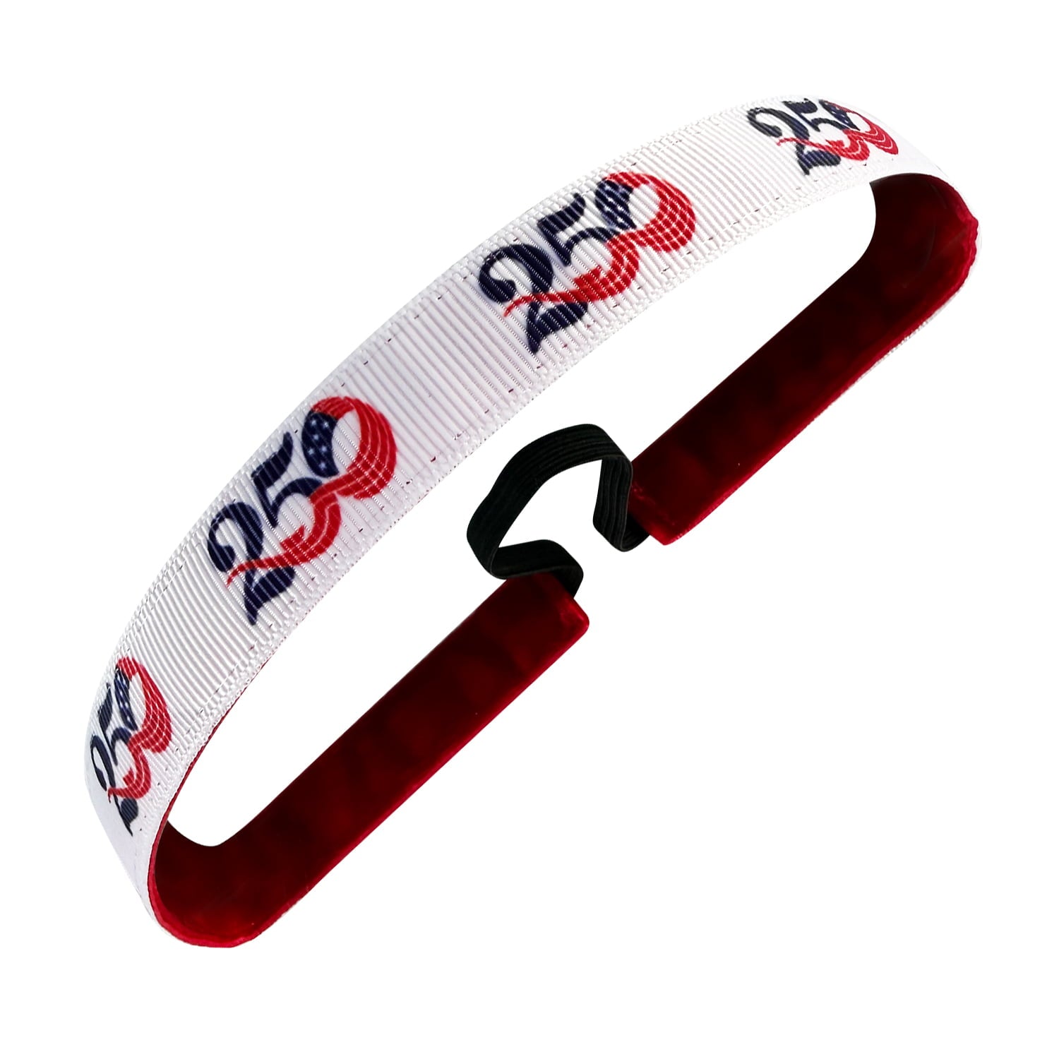 Red, White and 250 | Red, White, Blue | 5/8 Inch Sweaty Bands Non Slip Headband