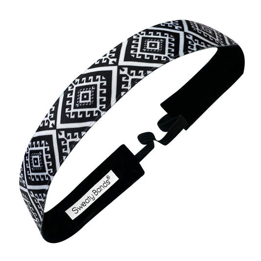 Right Frame of Mind | Black, White | 1 Inch Sweaty Bands Non Slip Headband