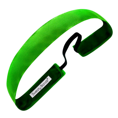Rock Solid | Neon Green | 1 inch Sweaty Bands Non Slip Headband