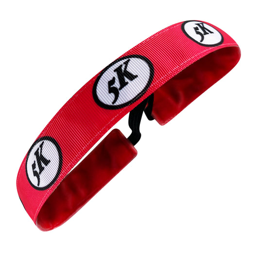 Run 5K | Red | 1 Inch Sweaty Bands Non Slip Headband