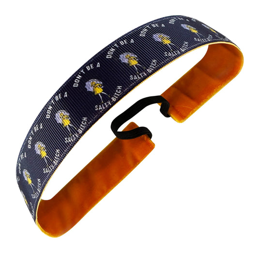 Salty Bitch | Blue, White | 1 Inch Sweaty Bands Non Slip Headband