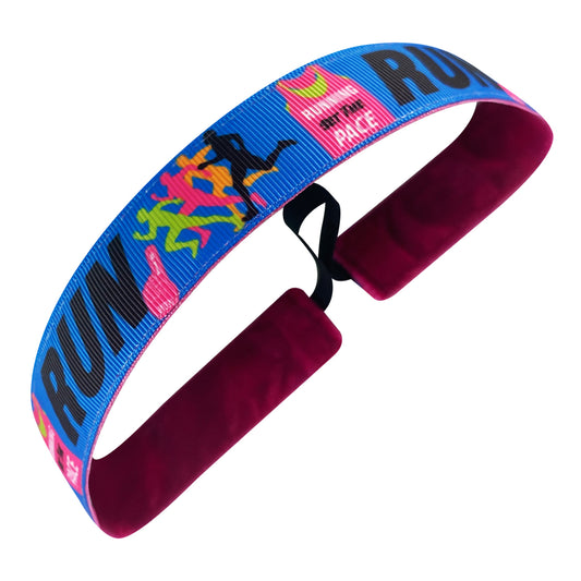 Set the Pace | Blue, Multi | 1 Inch Sweaty Bands Non Slip Headband