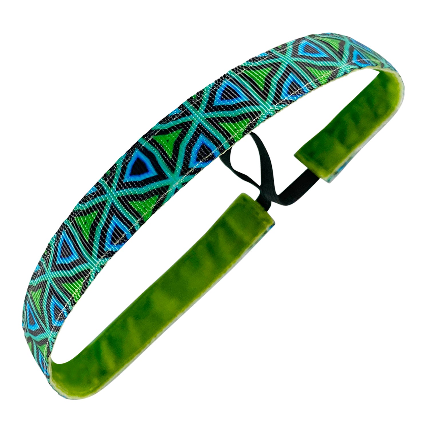 Shape Shifting | Green, Blue, Black | 5/8 Inch Sweaty Bands Non Slip Headband