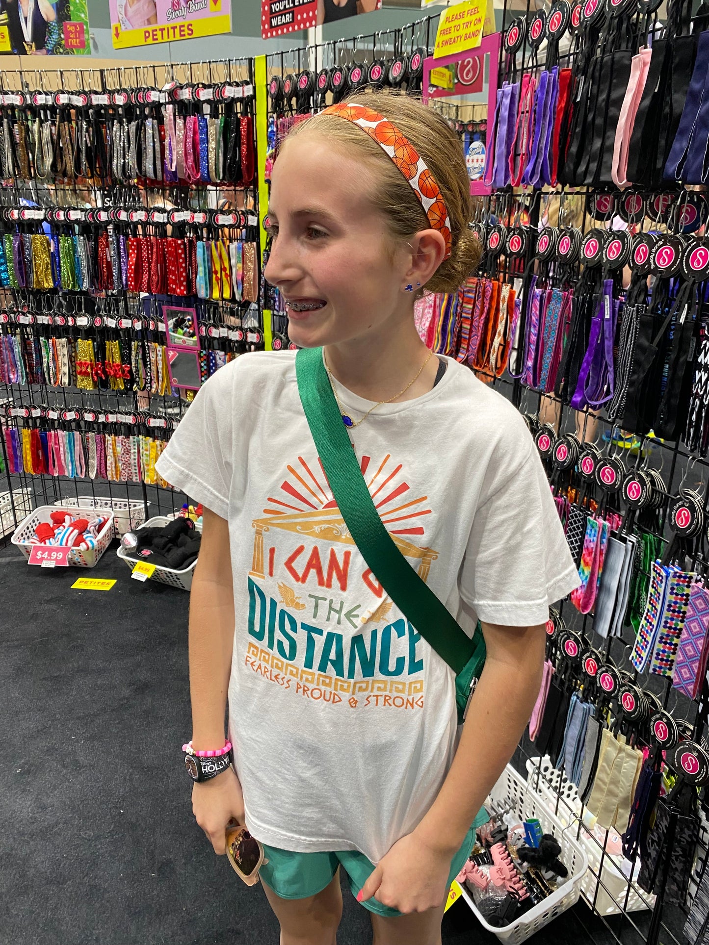 Slam Dunk | White, Orange | 1 Inch Sweaty Bands Non Slip Headband