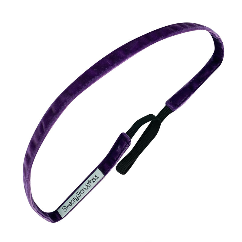 Smooth As Velvet | Dark Purple | 3/8 Inch Sweaty Bands Non Slip Headband