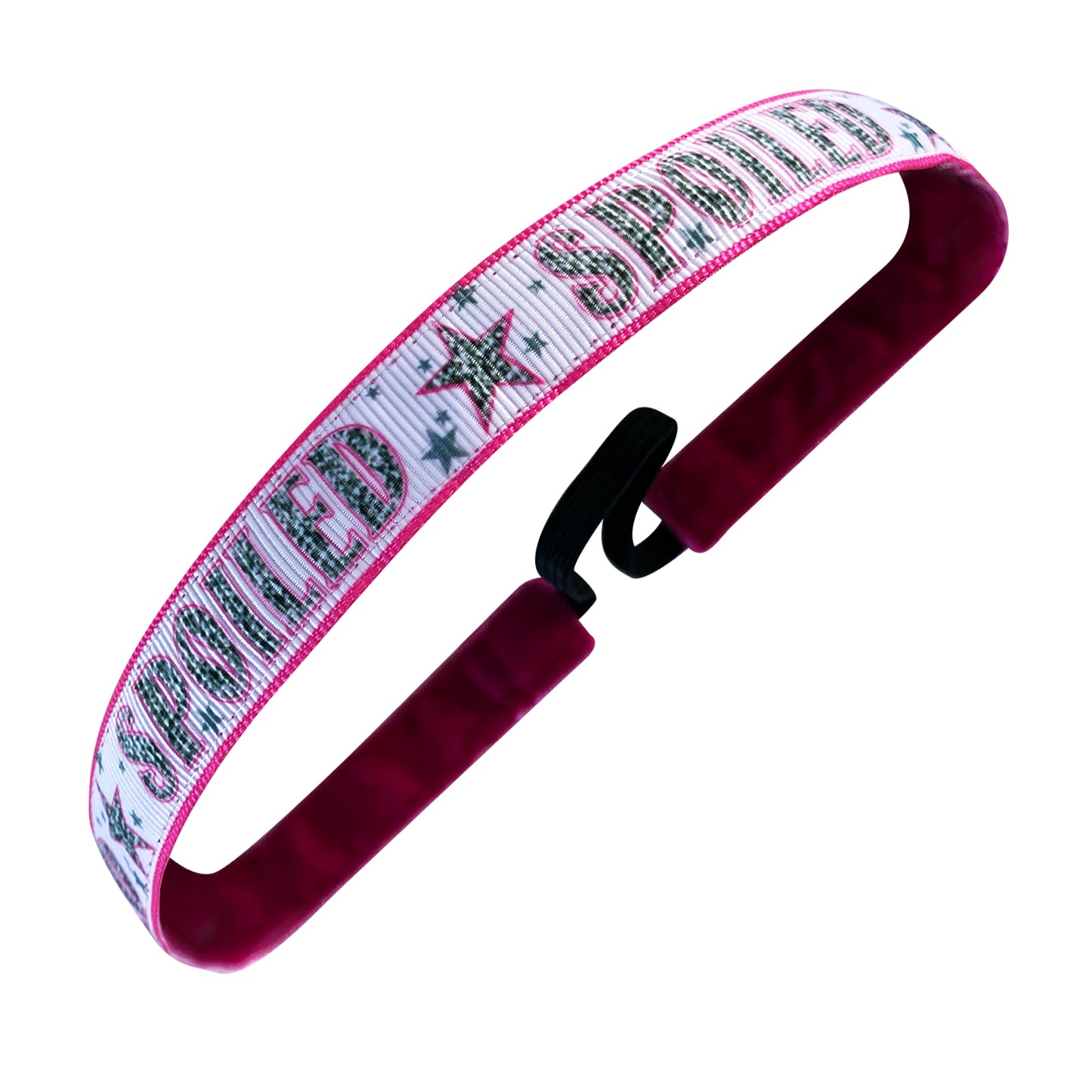Spoiled | White, Pink | 1 Inch Sweaty Bands Non Slip Headband