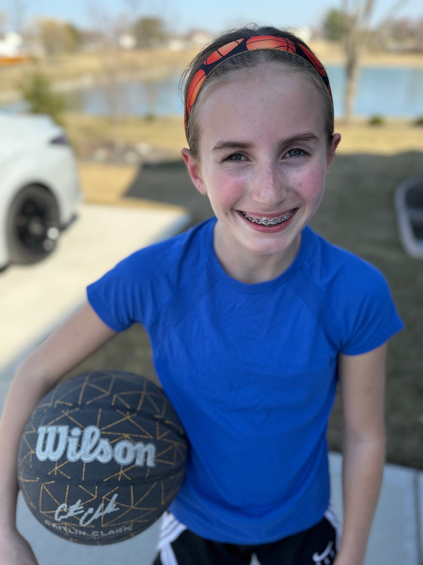Sports | Slam Dunk | Black, Orange | 1 Inch Sweaty Bands Non Slip Headband