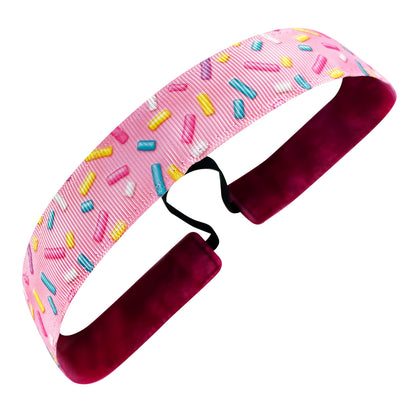 Sprinkles | White, Multi | 1 Inch Sweaty Bands Non Slip Headband