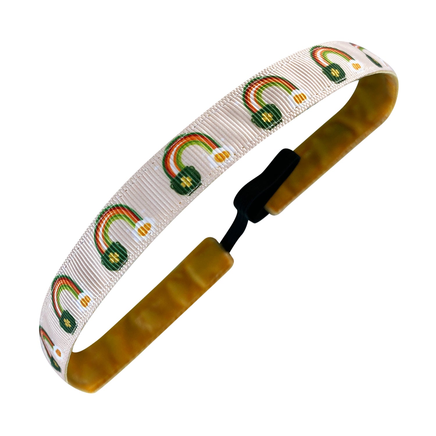 St. Patrick's Day | Pot O' Gold | Champagne, Multi | 5/8 Inch Sweaty Bands Non Slip Headband