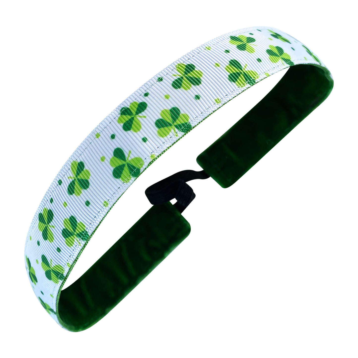 St. Patrick's Day | Shamrocked | White, Green | 1 Inch Sweaty Bands Non Slip Headband