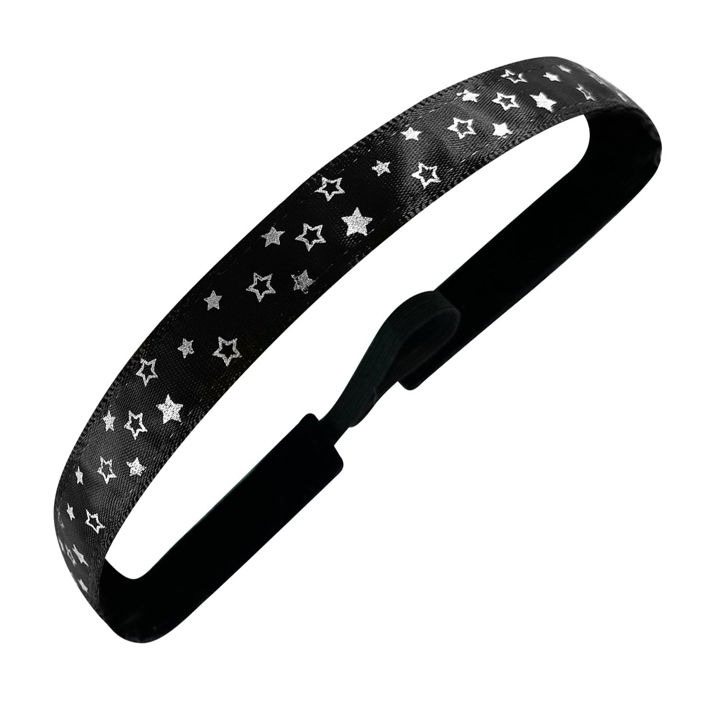 Starry Night | Black, Silver | 5/8 Inch Sweaty Bands Non Slip Headband