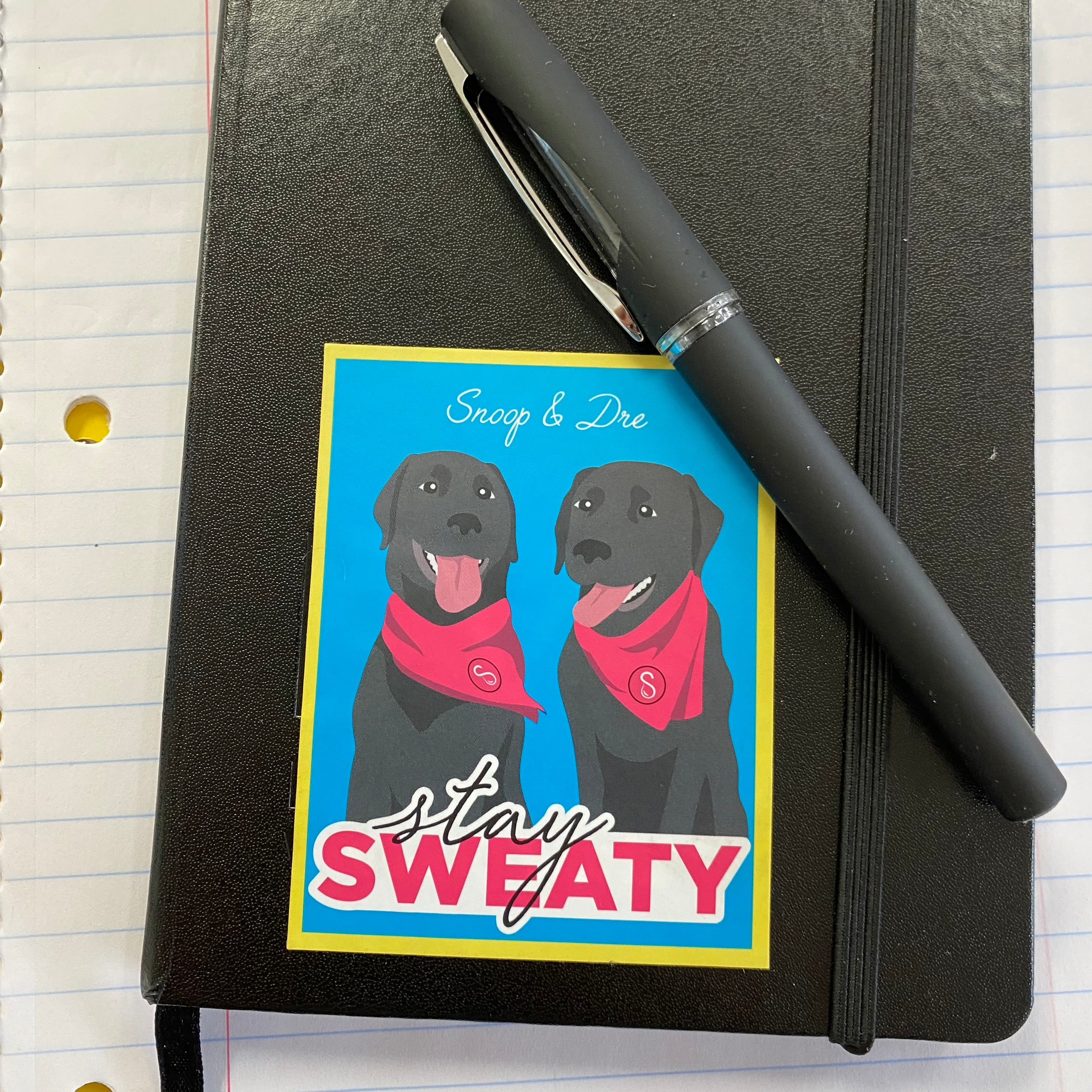 Sweaty Bands Stickers | Sweaty Black Labradors
