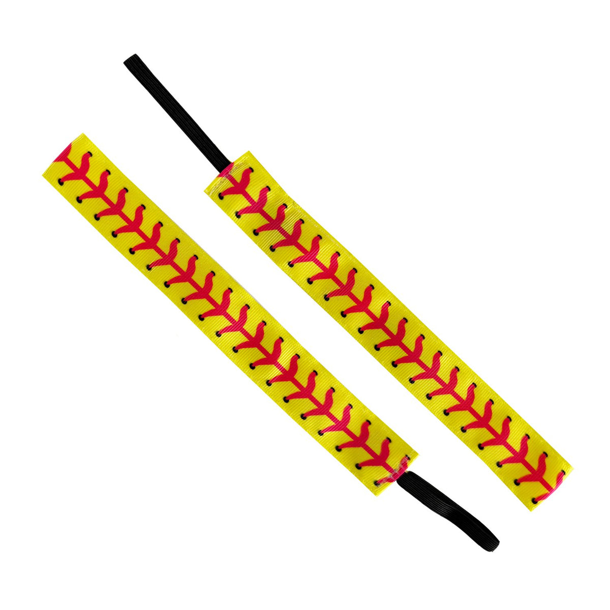 Strike Zone Softball | Yellow, Red | 1 Inch Sweaty Bands Non Slip Headband