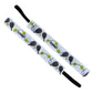 Tennis | Wearing White | White, Black, Green | 1 Inch Sweaty Bands Non Slip Headband