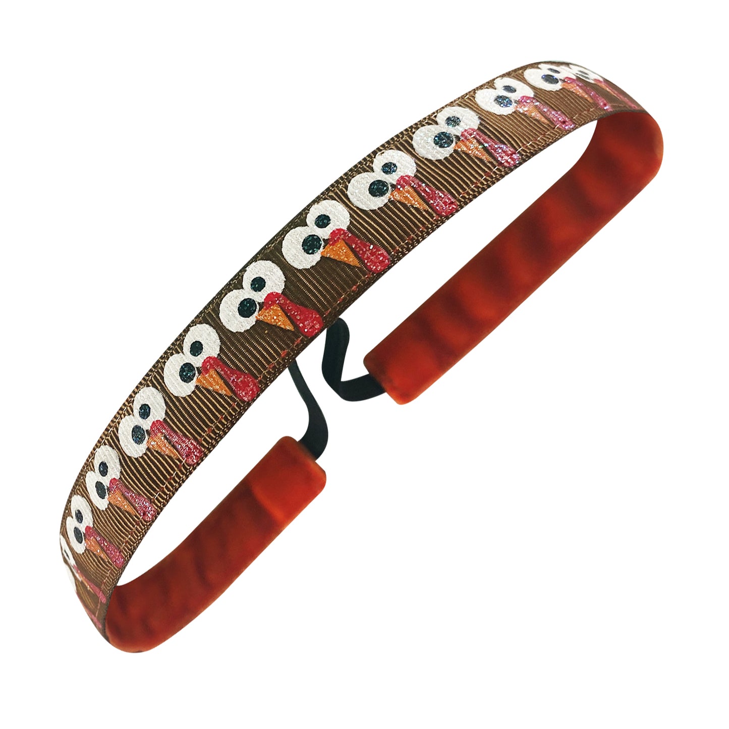 Thanksgiving | Goofy Gobbler | Brown, Multi | 5/8 Inch Sweaty Bands Non Slip Headband