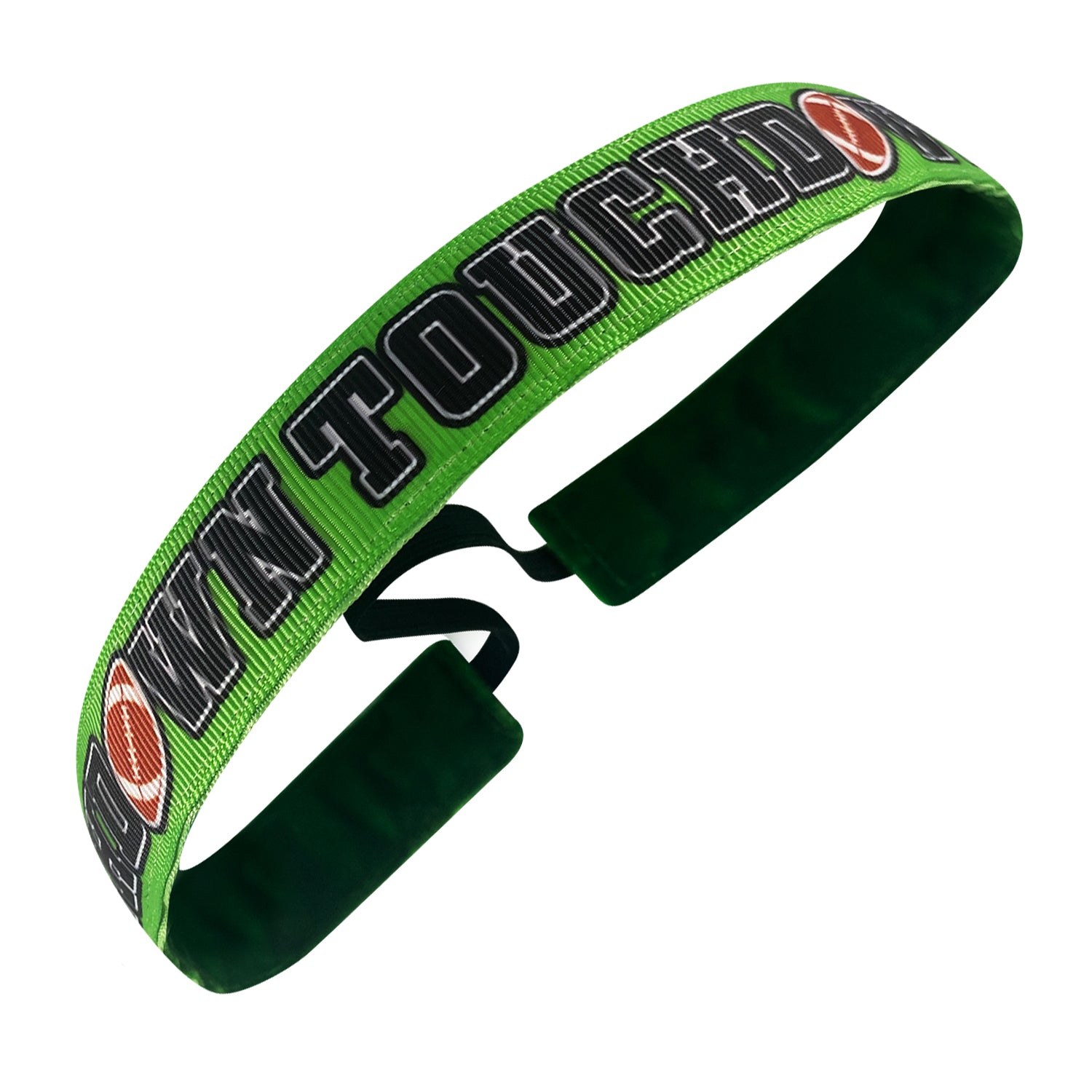 Touchdown | Green, Black | 1 Inch Sweaty Bands Non Slip Headband