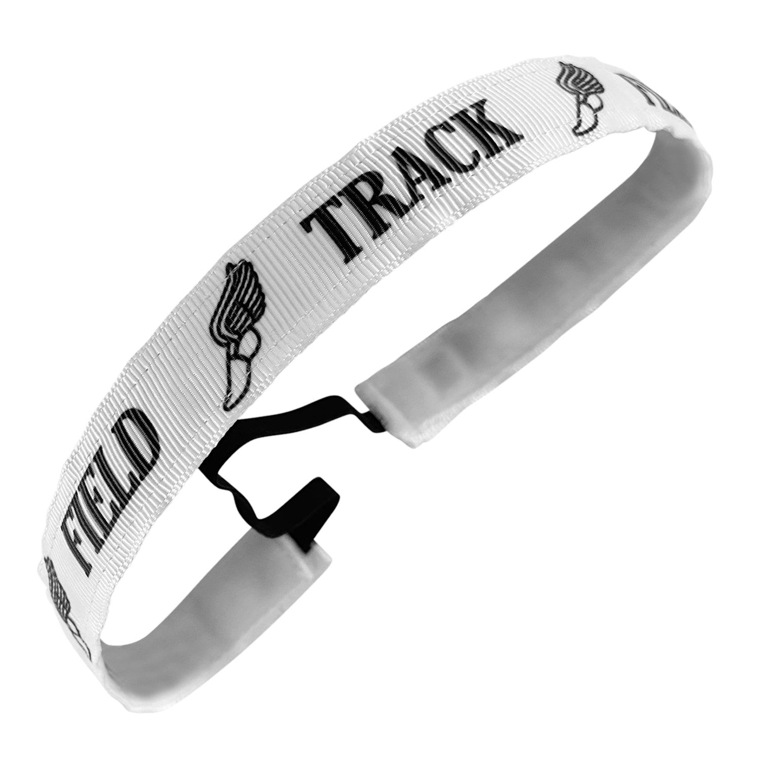 Track and Field | White, Black | 5/8 Inch Sweaty Bands Non Slip Headband