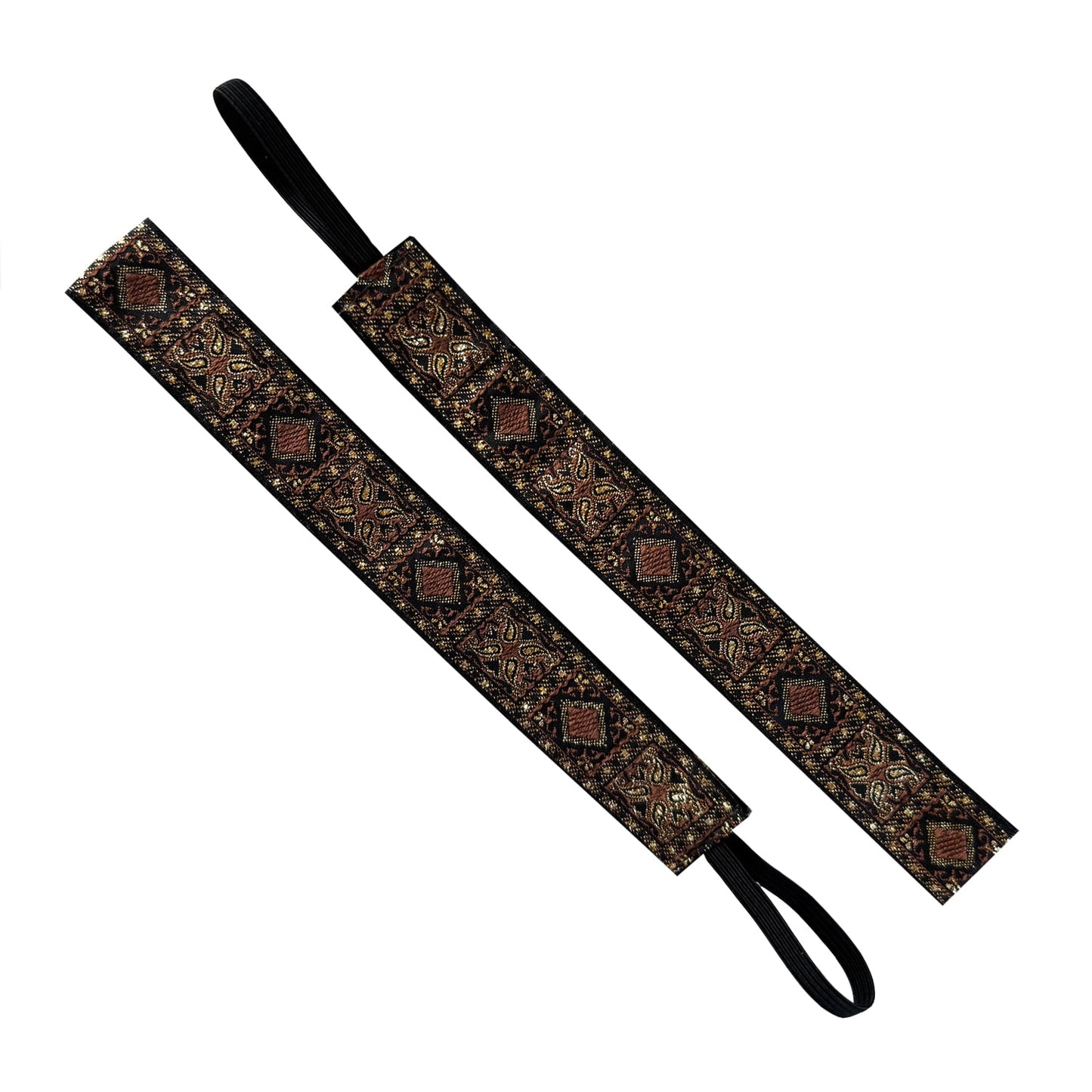 Treasure Chest | Black, Gold, Brown | 1 Inch Sweaty Bands Non Slip Headband