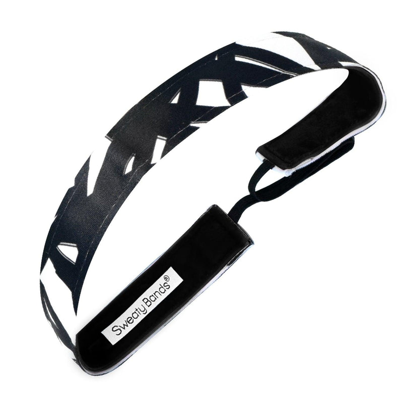 Turbulence | Black | 1 Inch Sweaty Bands Non Slip Headband