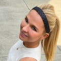 Uptown | Black, White | 1 Inch Sweaty Bands Non Slip Headband