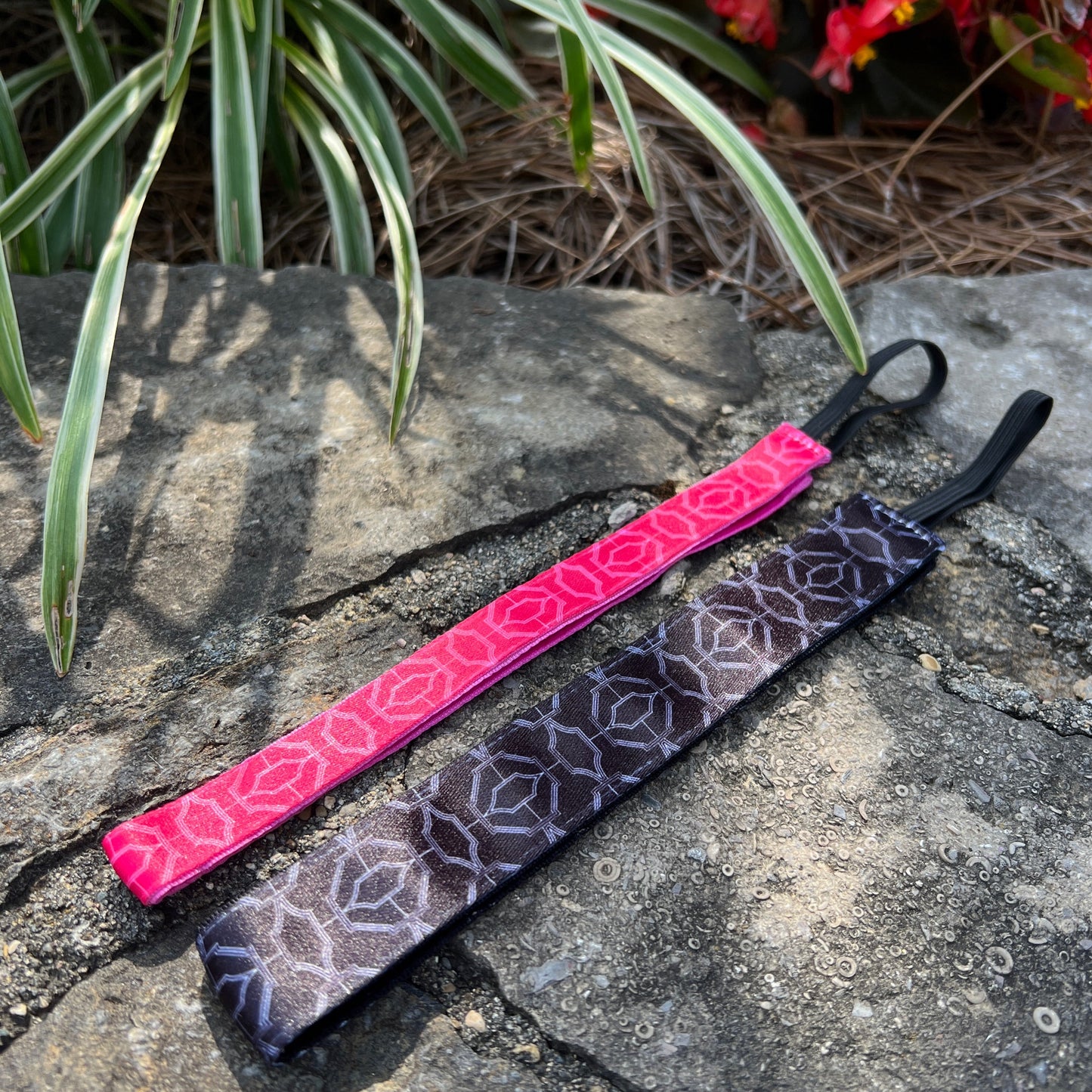 Uptown | Pink, White | 5/8 Inch Sweaty Bands Non Slip Headband