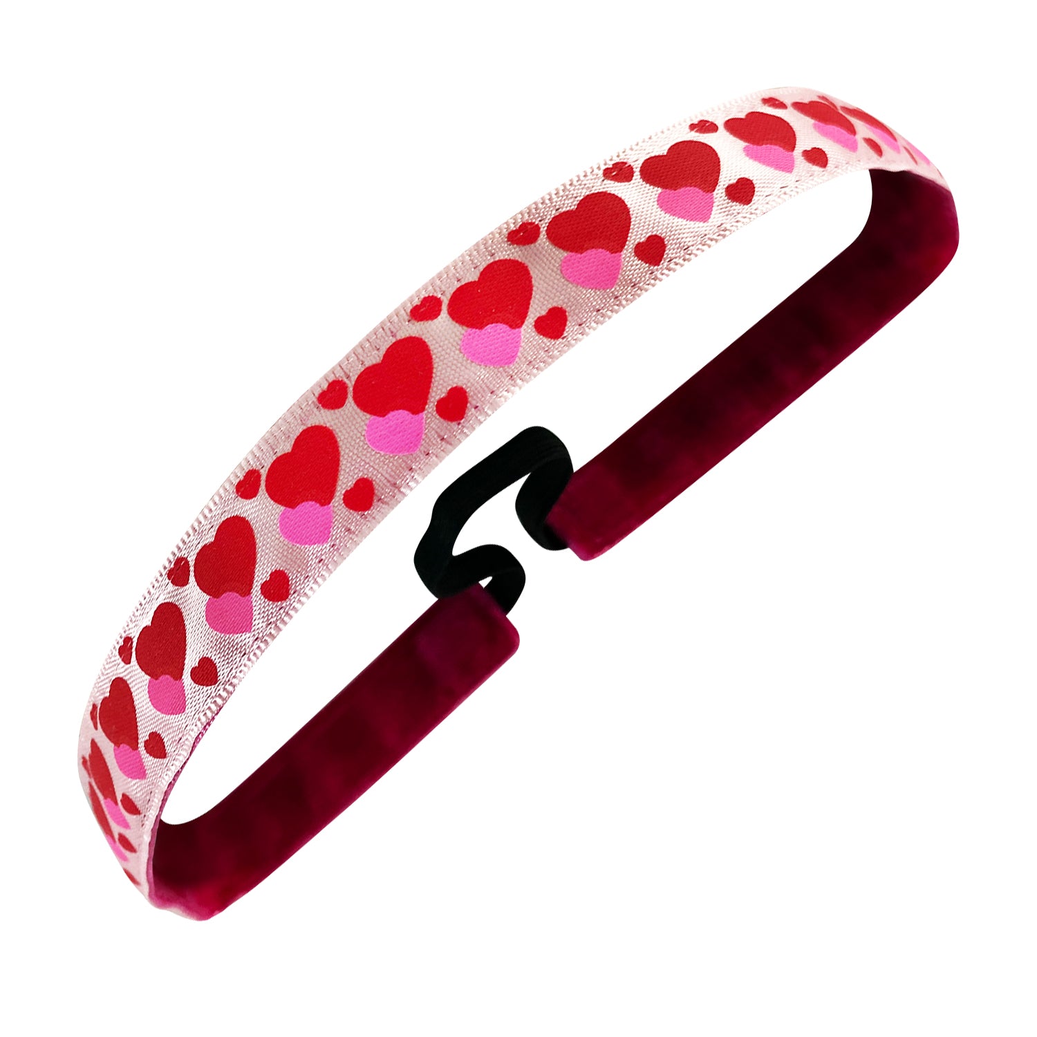 Valentine | Steal My Heart | Light Pink, Red | 5/8 Inch Sweaty Bands Non Slip Headband