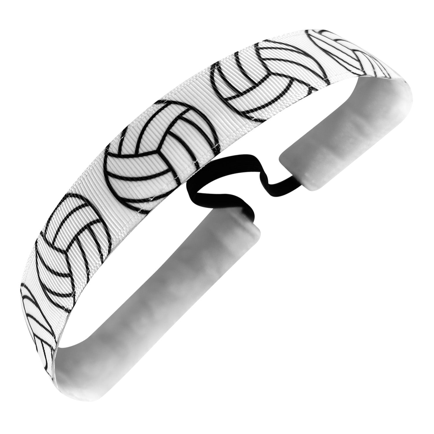 Volleyball Vixen | White, Black | 1 Inch Sweaty Bands Non Slip Headband