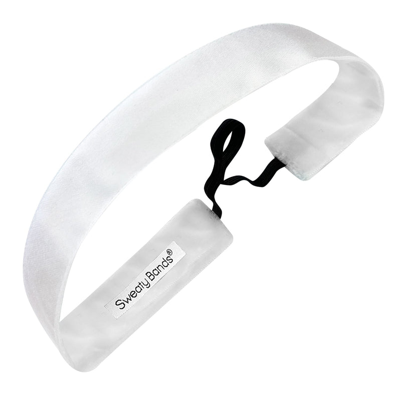 Wicked | White | 1 Inch Sweaty Bands Non Slip Headband