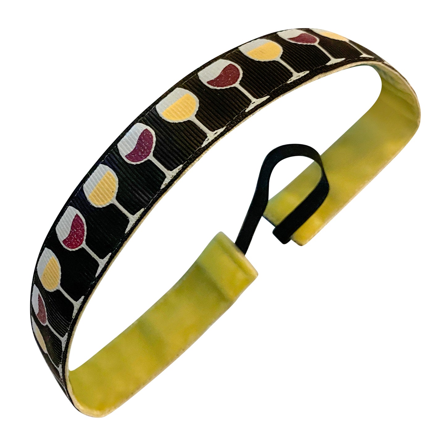 Wine A Little | Black, Multi | 1 Inch Sweaty Bands Non Slip Headband