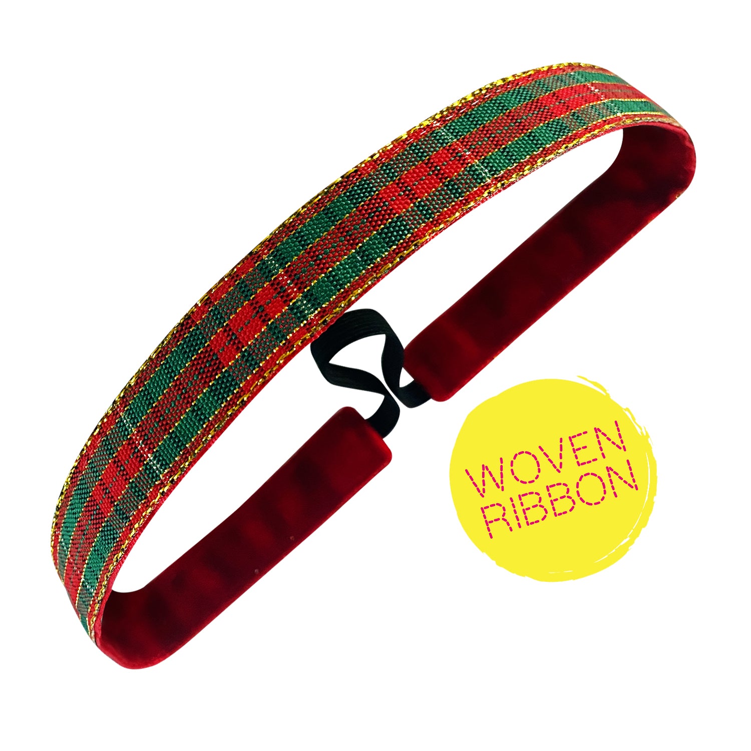 Wrap It Up | Red, Green, Gold | 5/8 Inch Sweaty Bands Non Slip Headband