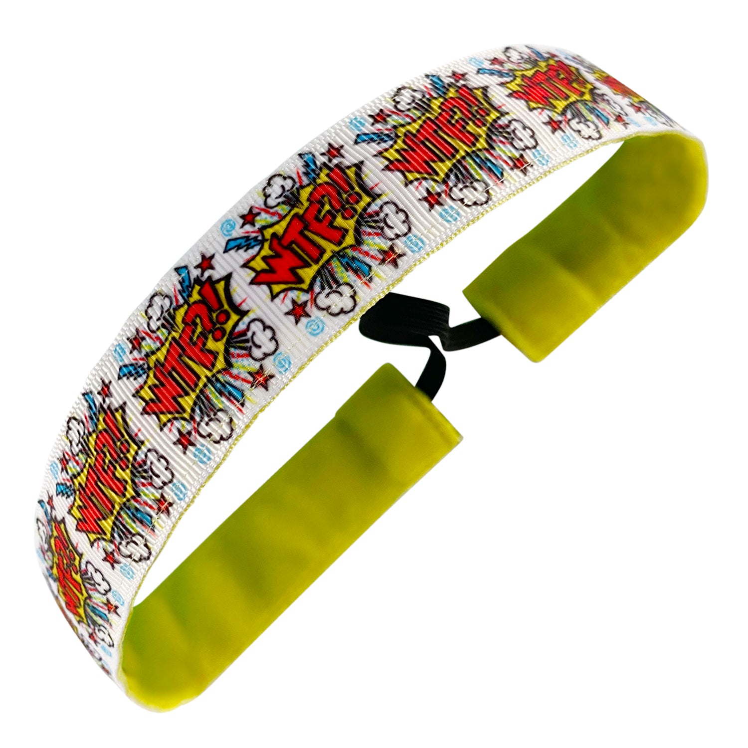 WTF | White, Multi | 1 Inch Sweaty Bands Non Slip Headband